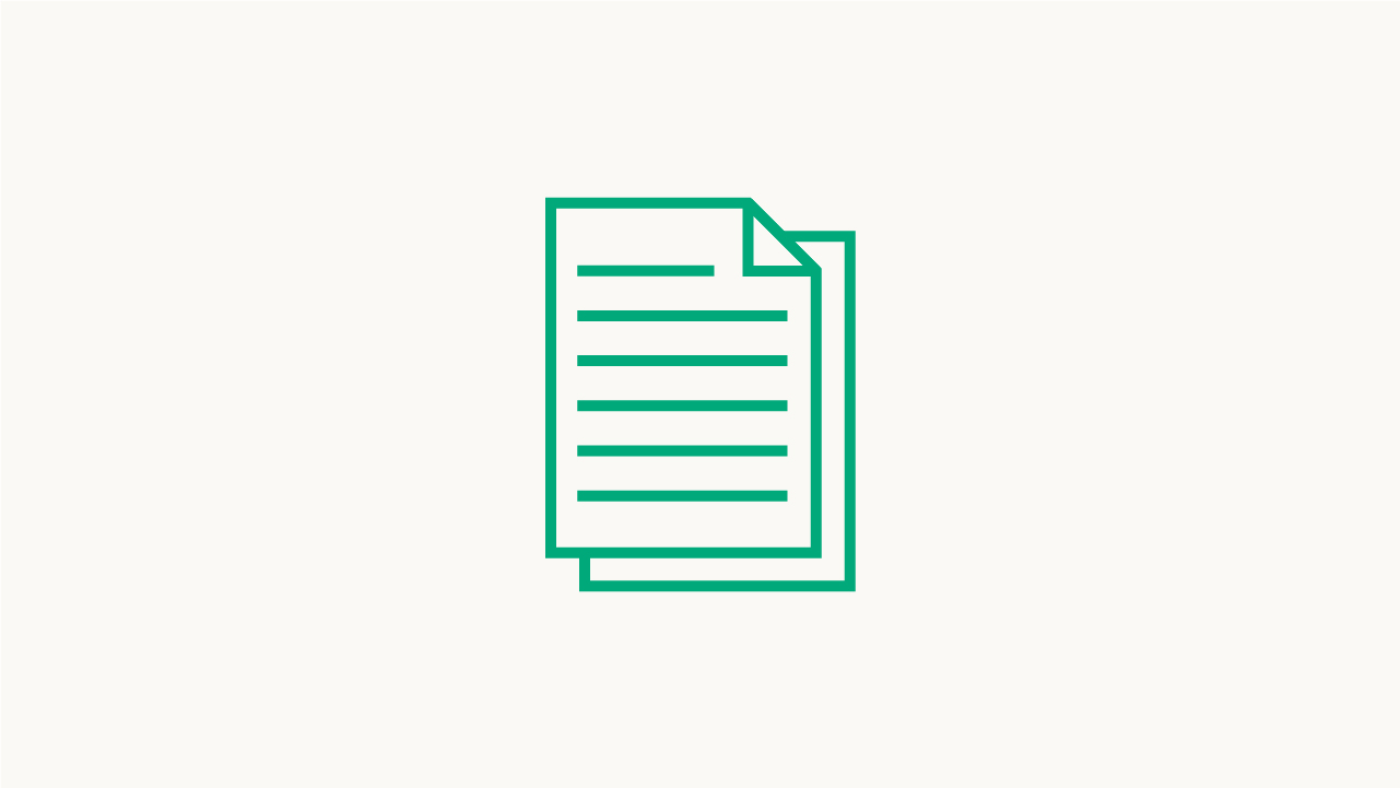 Documentpictogram dat bestanden, records of documentatie symboliseert