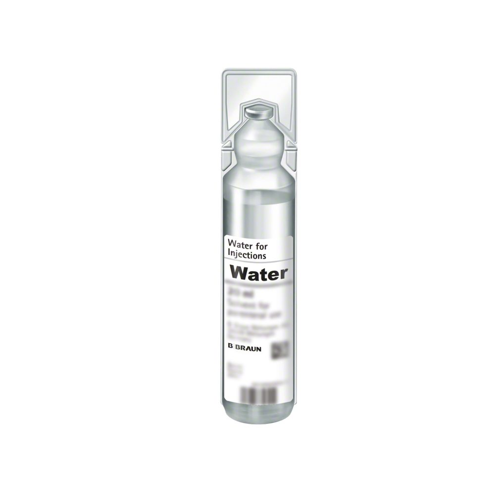 B. Braun Water for Injections, solvent for parenteral use