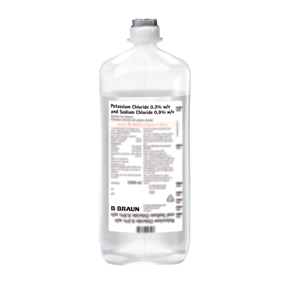 KCL 0,3 NaCl 0,9, oplossing voor infusie