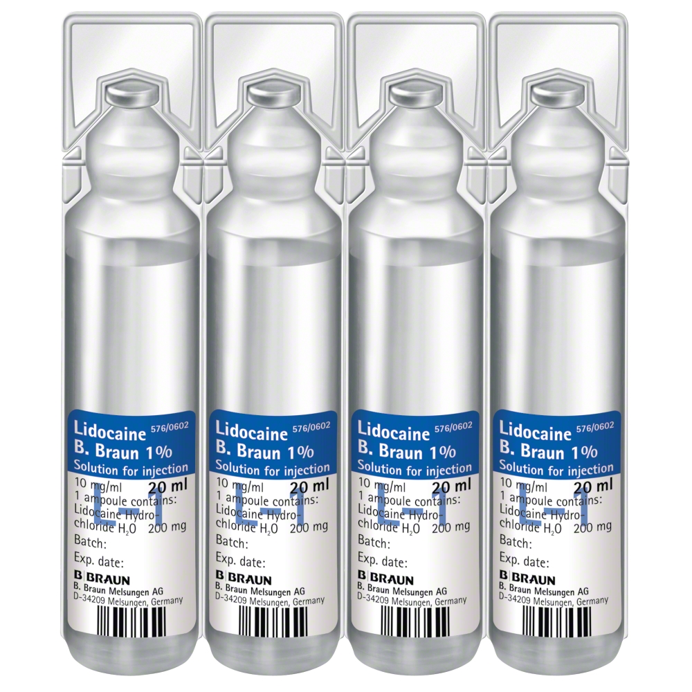 HCL B. Braun 1%, oplossing voor injectie