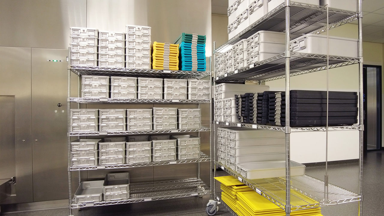 sterinoord aesculap containers softwrap op trolley